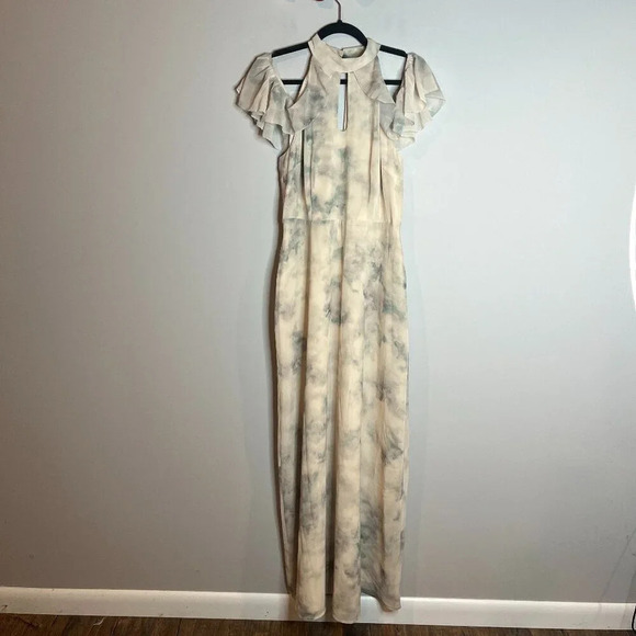Lauren Conrad ruffle cold-shoulder maxi dress - Picture 2 of 8